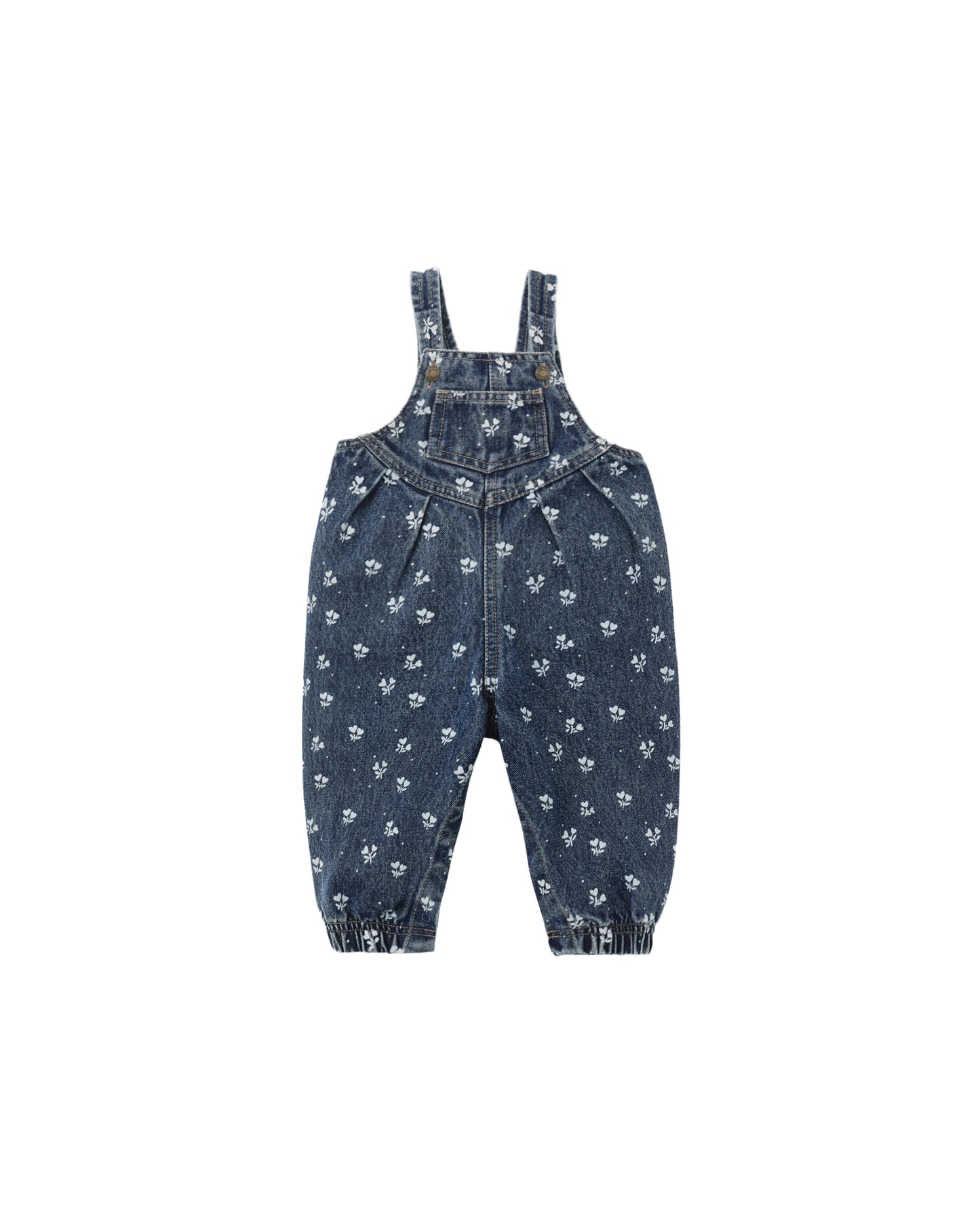 Rylee + Cru Vintage Overall Heart Ditsy Indigo