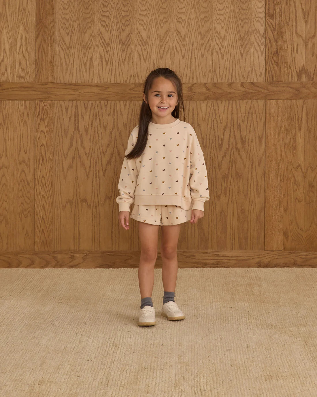 Rylee + Cru Boxy Pullover Hearts