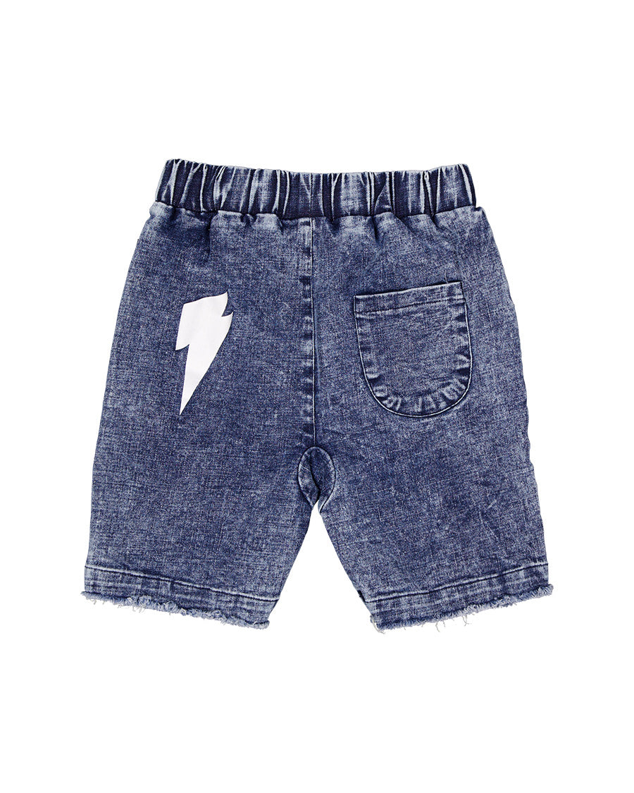 Radicool Acid Wash Blue Denim Short