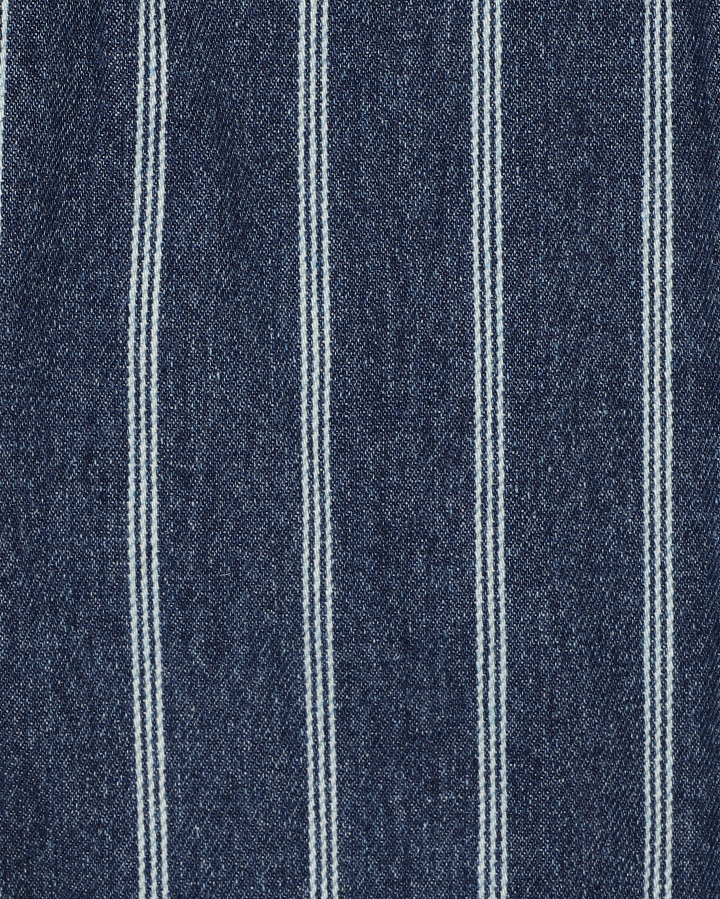 Minihaha Baby Wild Side Stripe Denim Overalls Blue Ticking Stripe