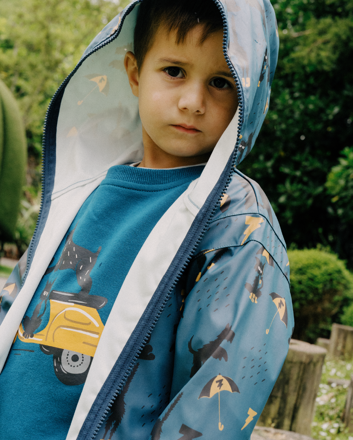 Band of Boys Raining Cat + Dogs Coat