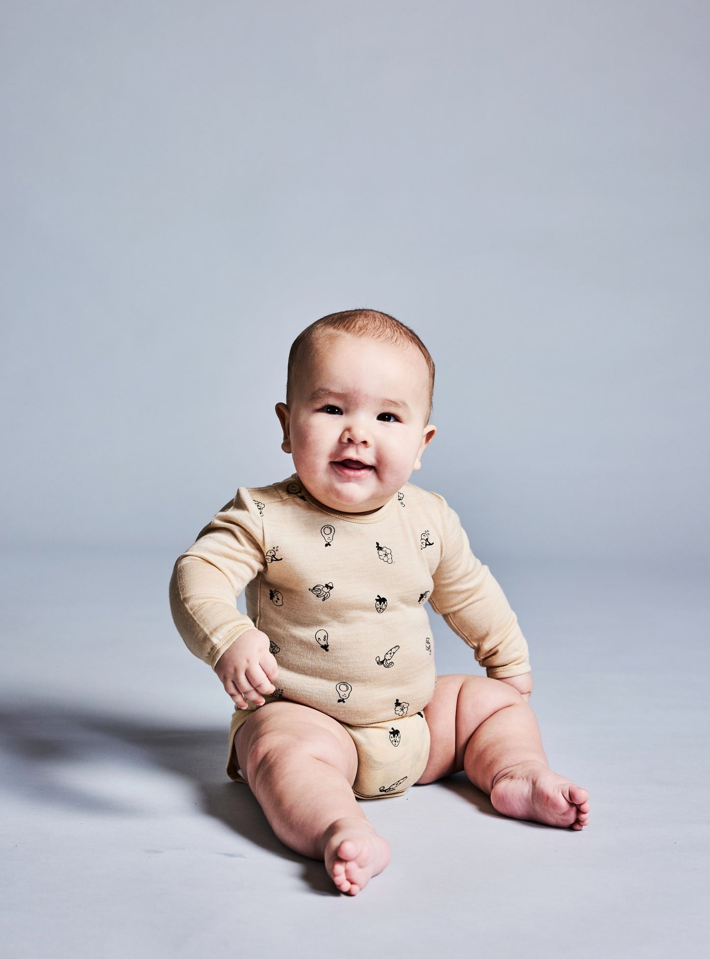 LFOH Riley Bodysuit Wheat Marle Fruit'n'Veg