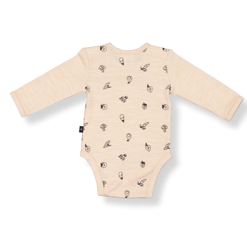 LFOH Riley Bodysuit Wheat Marle Fruit'n'Veg