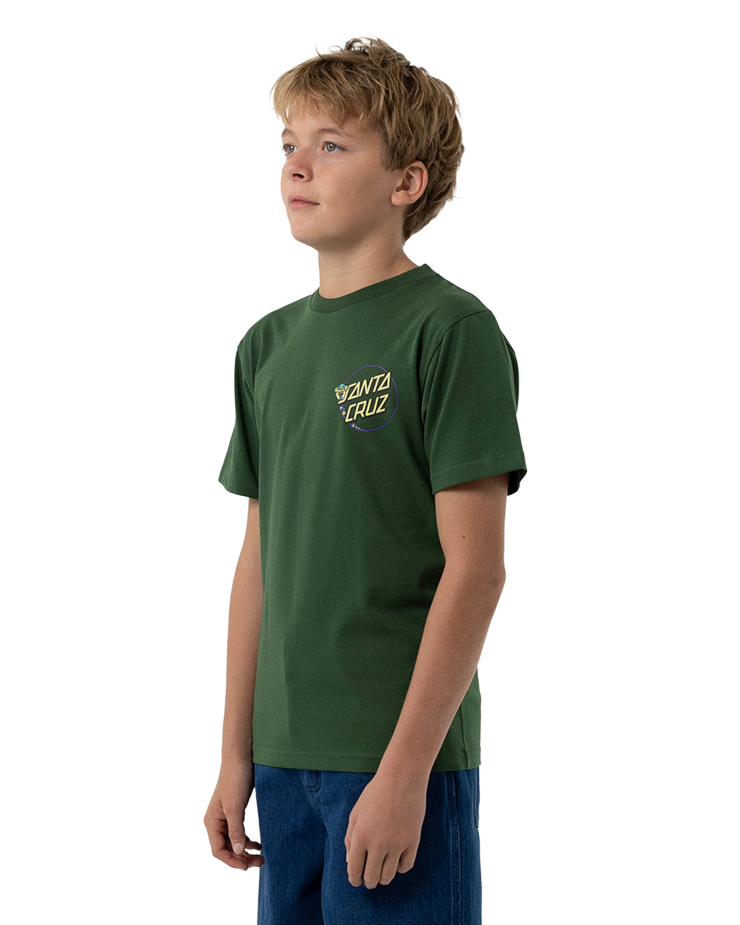 Santa Cruz Winkowski Dope Planet 2 Dot Tee Dark Green