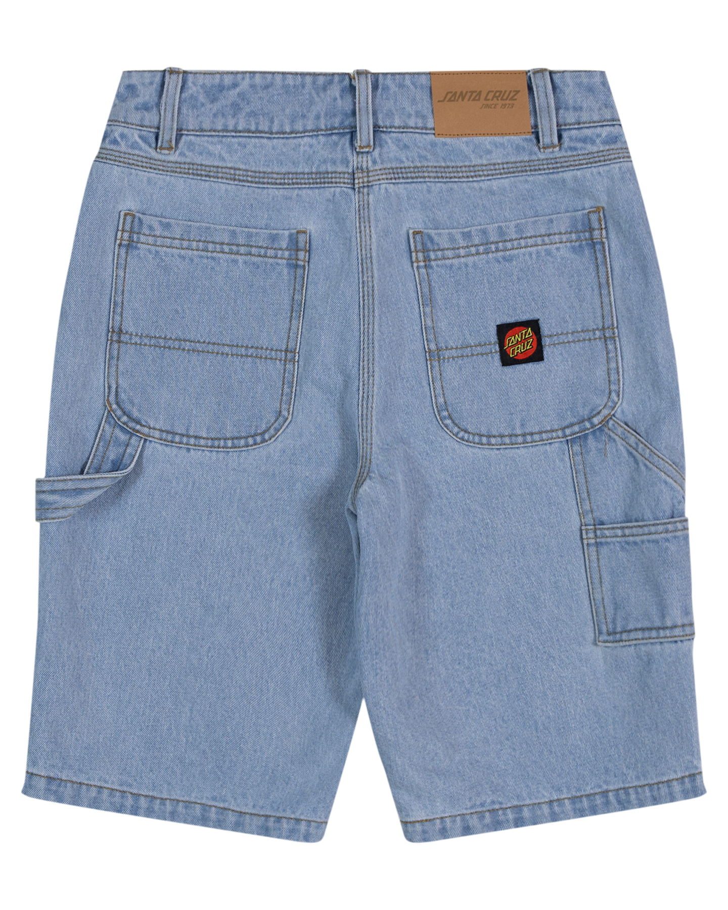 Santa Cruz Classic Dot Carpenter Jean Shorts Light Washed