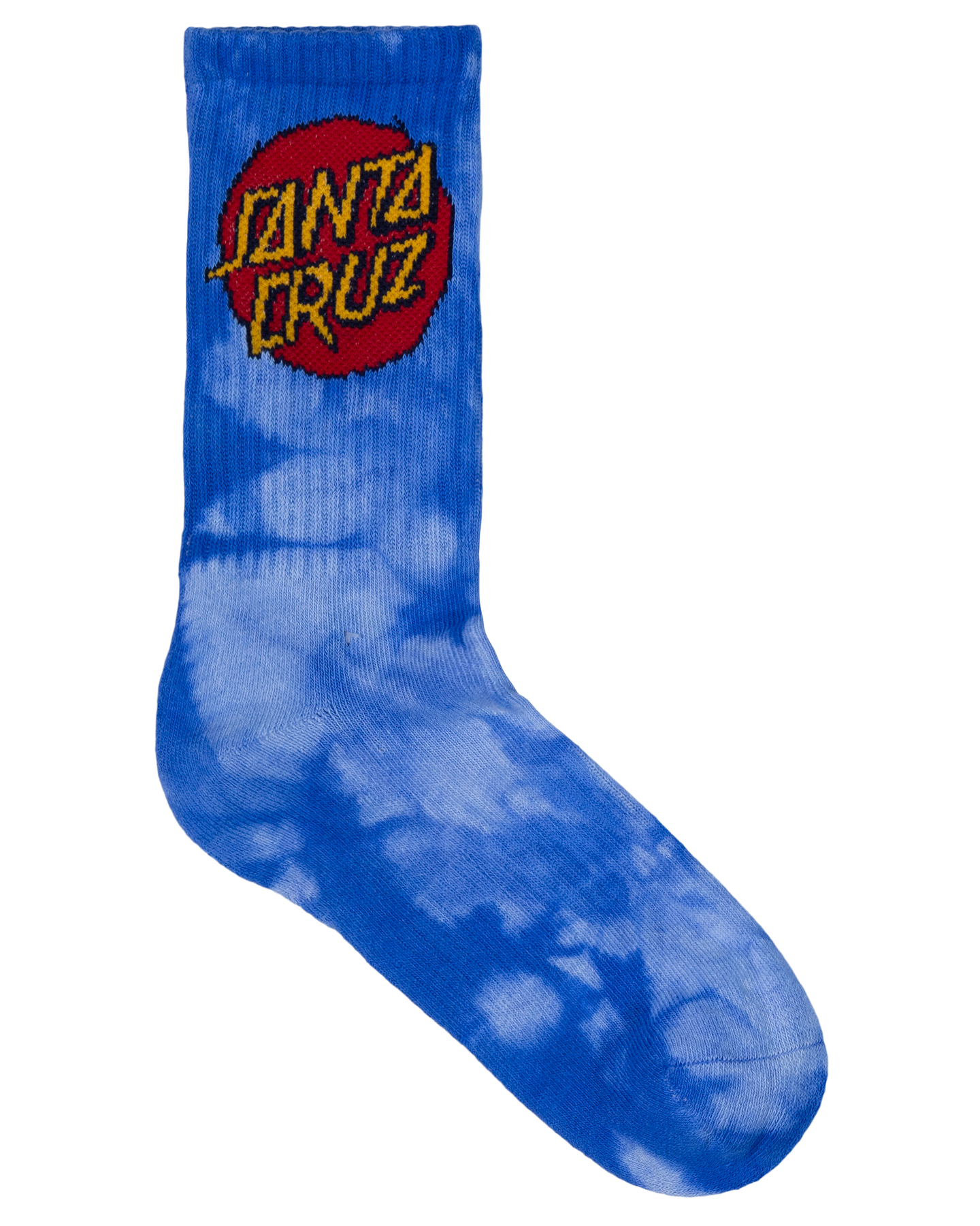 Santa Cruz Dye Crew Sock 2pack Blue Tie Dye | Teal Tie Dye