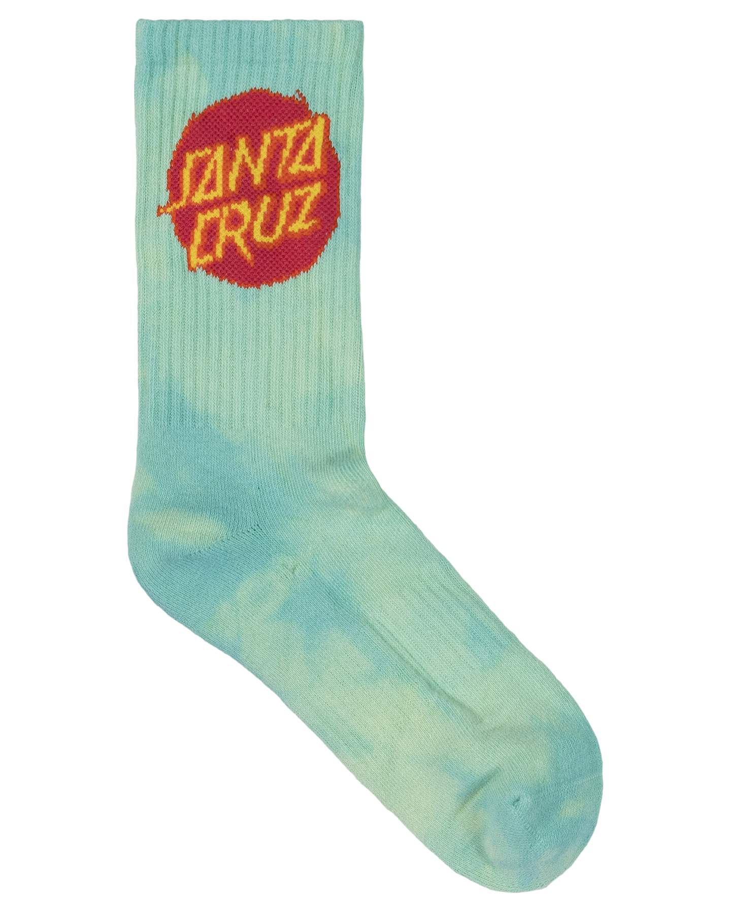 Santa Cruz Dye Crew Sock 2pack Blue Tie Dye | Teal Tie Dye