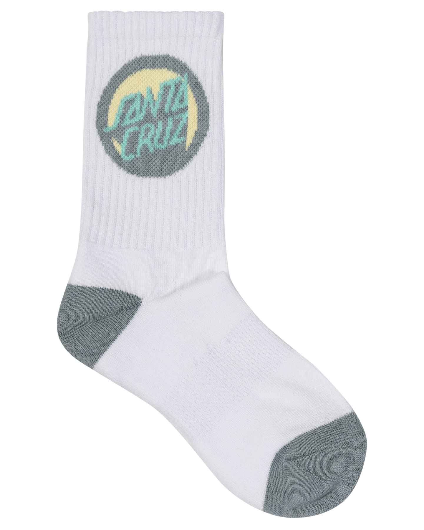 Santa Cruz Bold Shadow Dot Crew Sock Black | White | Grey Marle