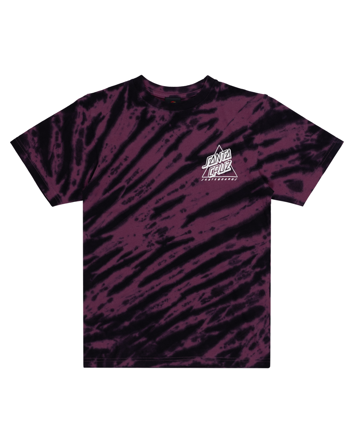 Santa Cruz Not A Dot Hollow Tee Maroon Tie Dye