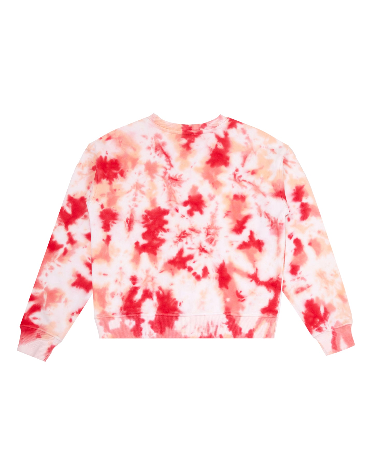 Santa Cruz Free Spirit Floral Stack Front Sweater Pink Coral Tie Dye