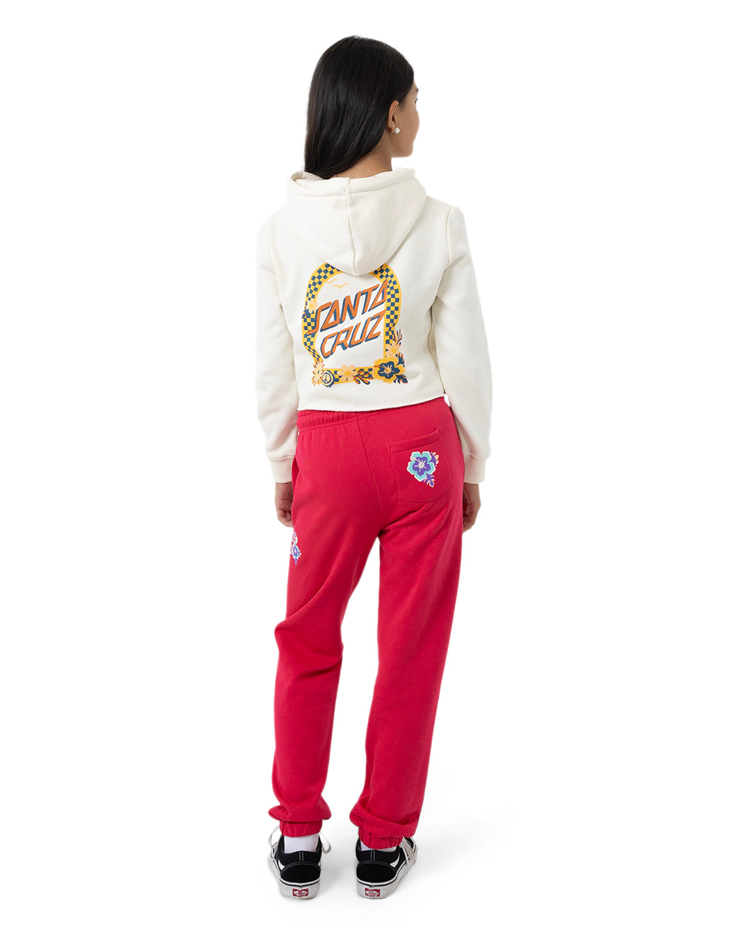 Santa Cruz Free Spirit Floral Chest Hoodie Cream