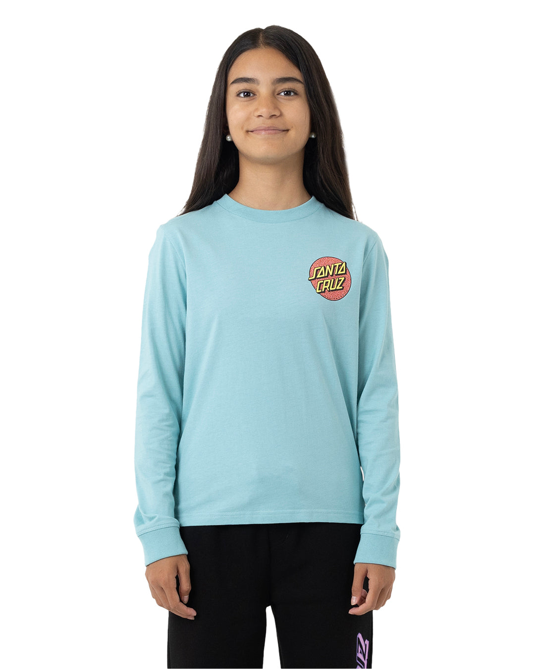 Santa Cruz Sprinkle Dot Long Sleeve Tee Turquoise
