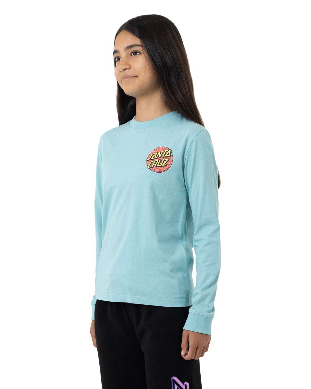 Santa Cruz Sprinkle Dot Long Sleeve Tee Turquoise