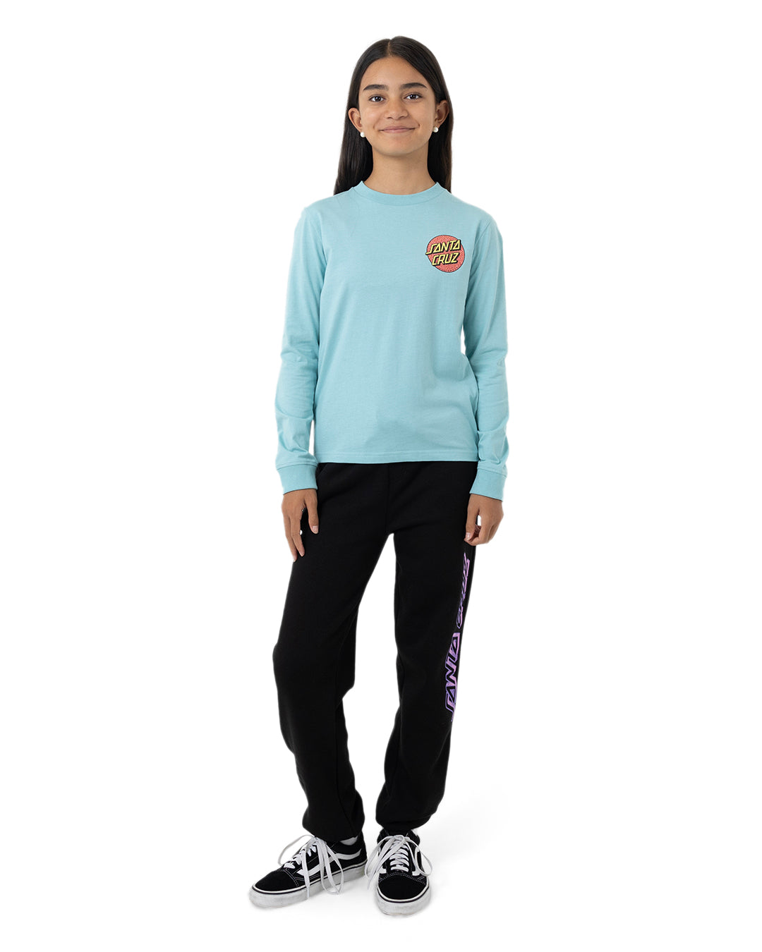 Santa Cruz Sprinkle Dot Long Sleeve Tee Turquoise