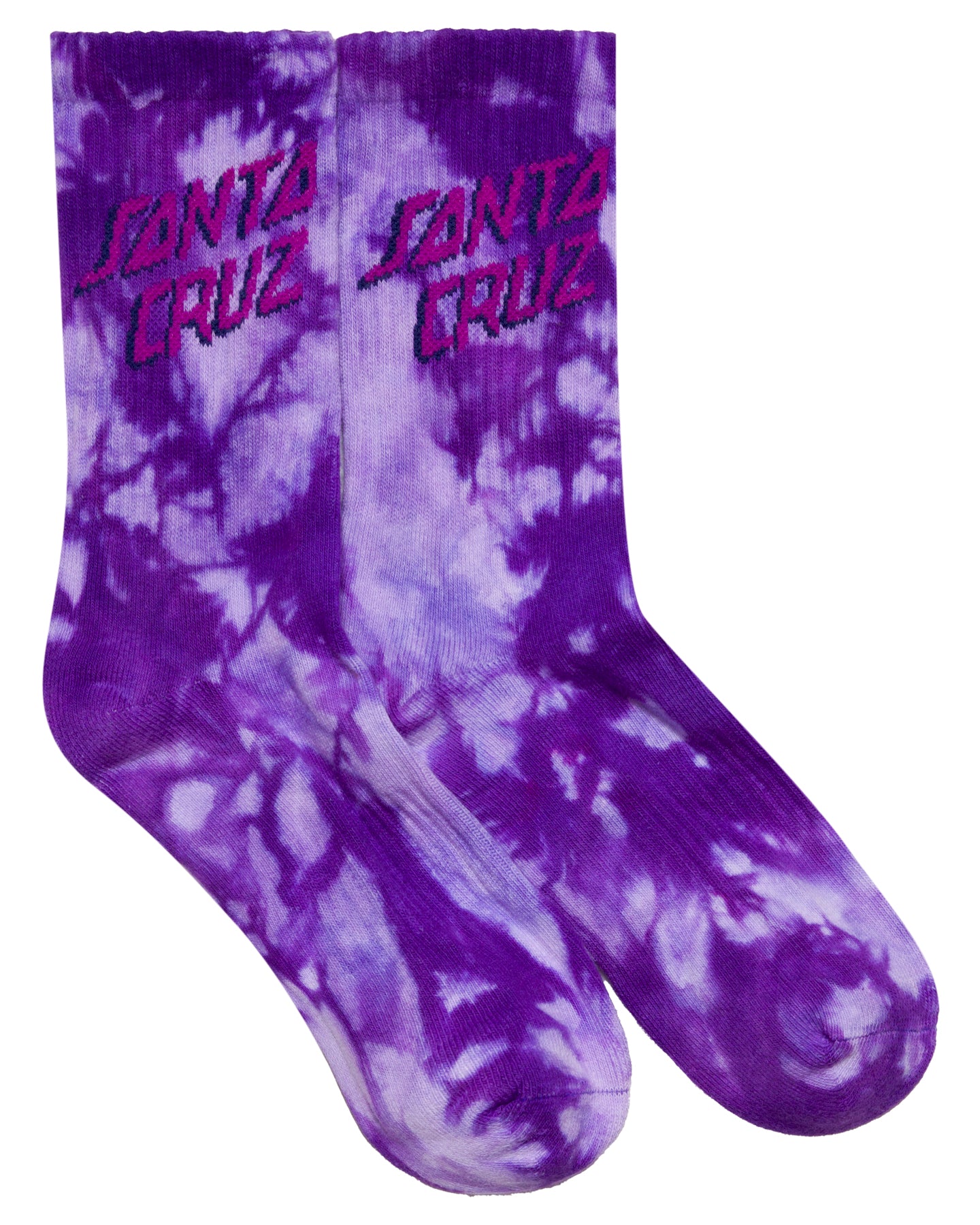 Santa Cruz Free Spirit Stack Crew Sock 2pack Pink Coral | Iris Tie Dye