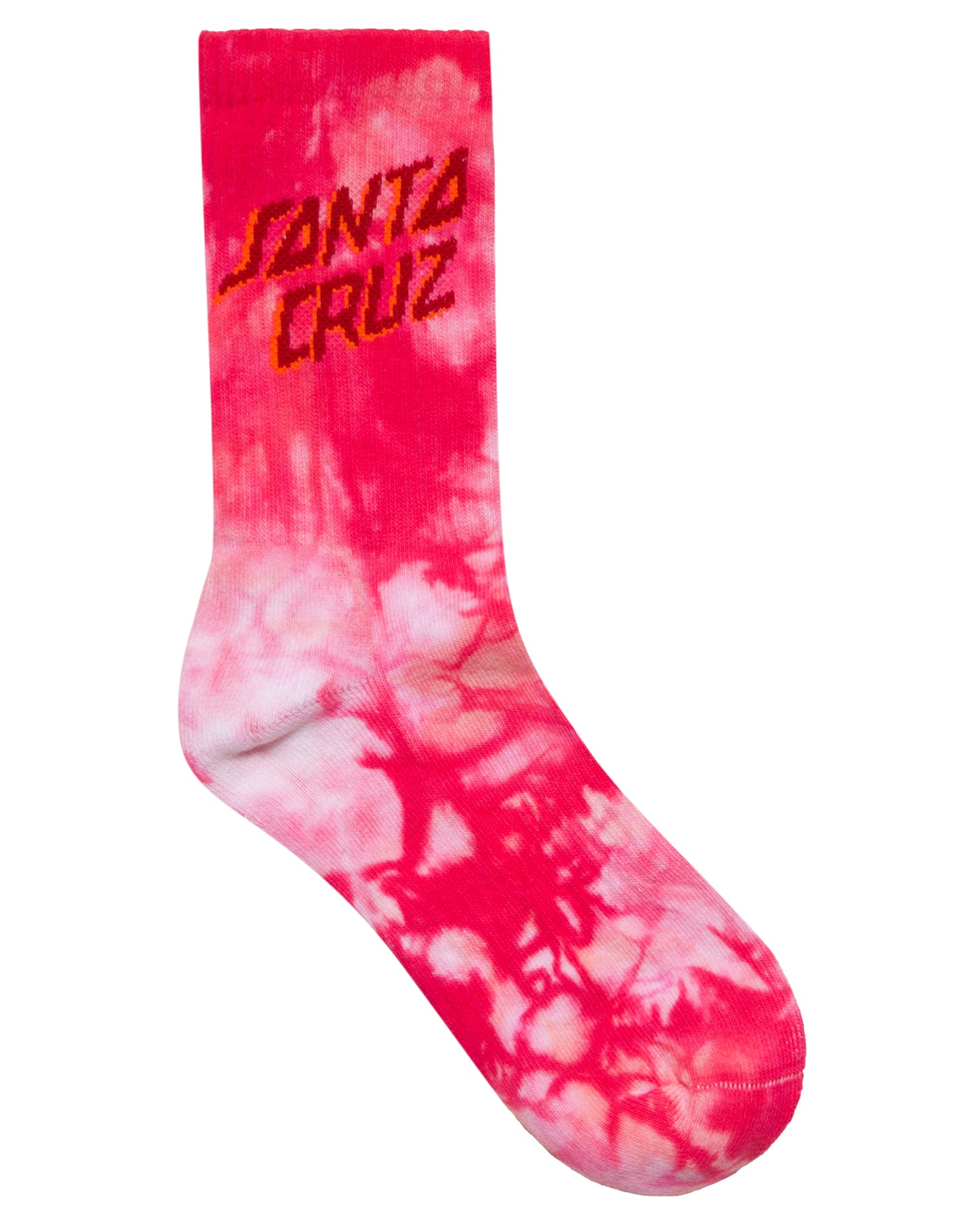 Santa Cruz Free Spirit Stack Crew Sock 2pack Pink Coral | Iris Tie Dye