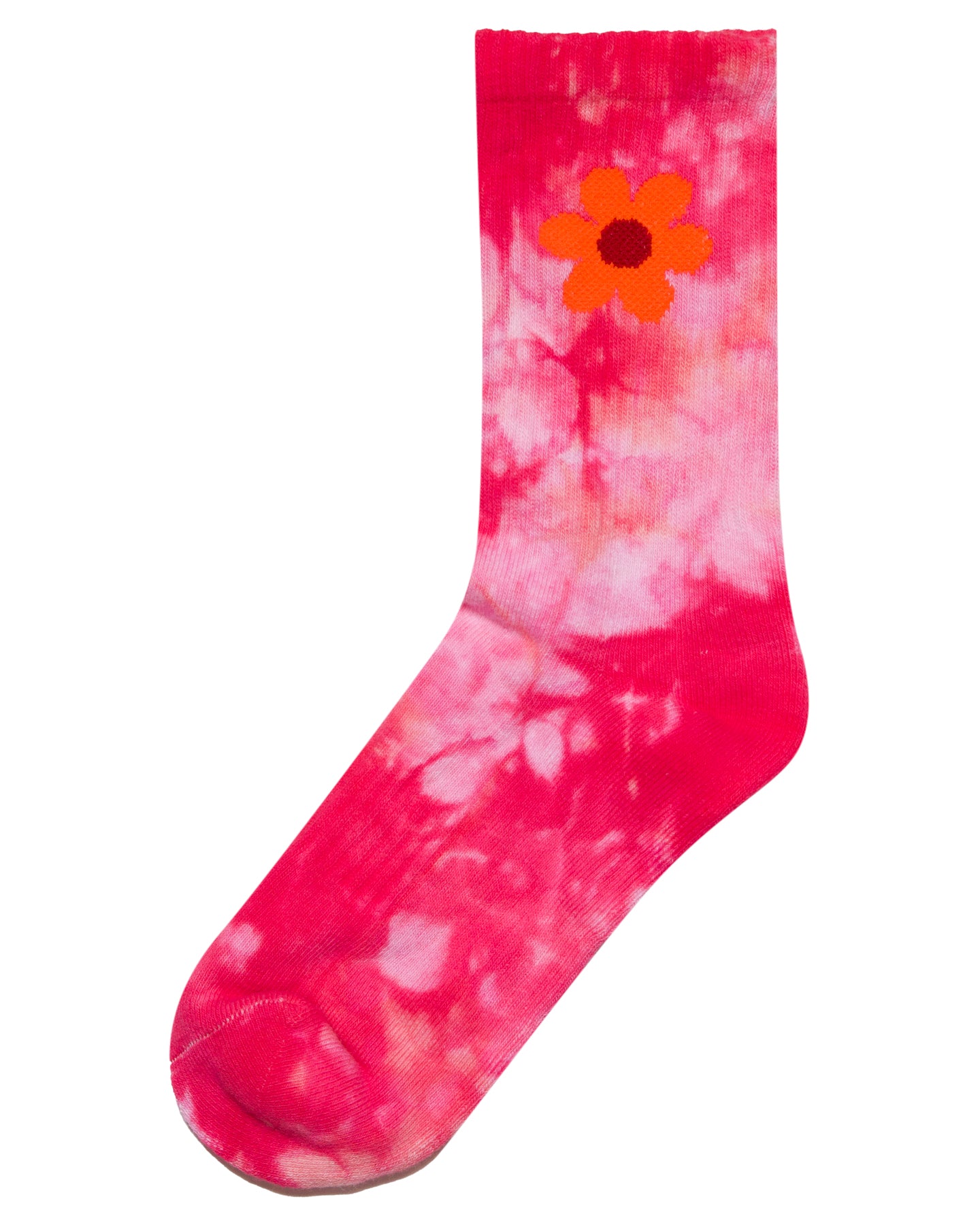 Santa Cruz Free Spirit Stack Crew Sock 2pack Pink Coral | Iris Tie Dye