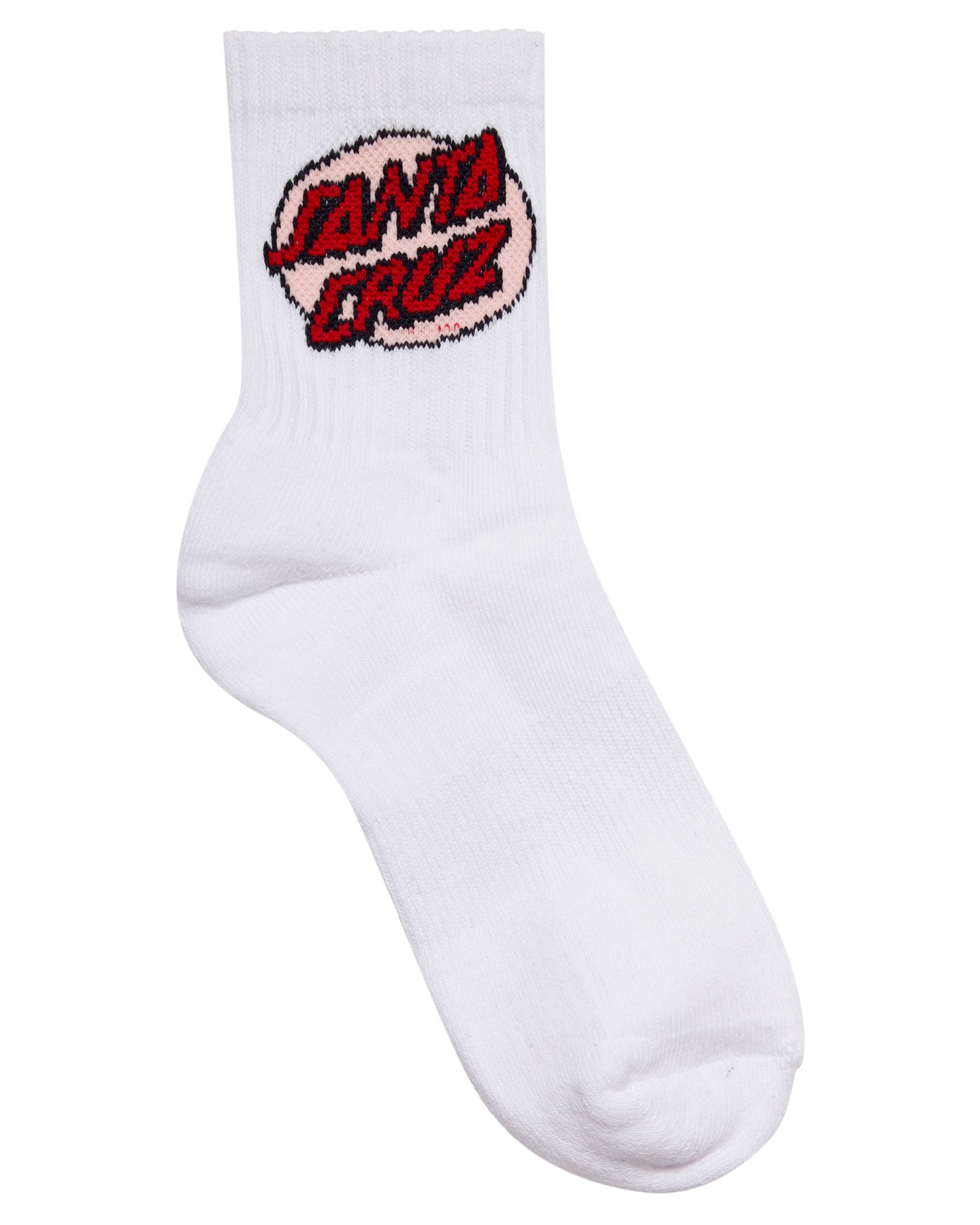Santa Cruz Oval Dot Mid Sock 3pack Pink Coral | White | Iris
