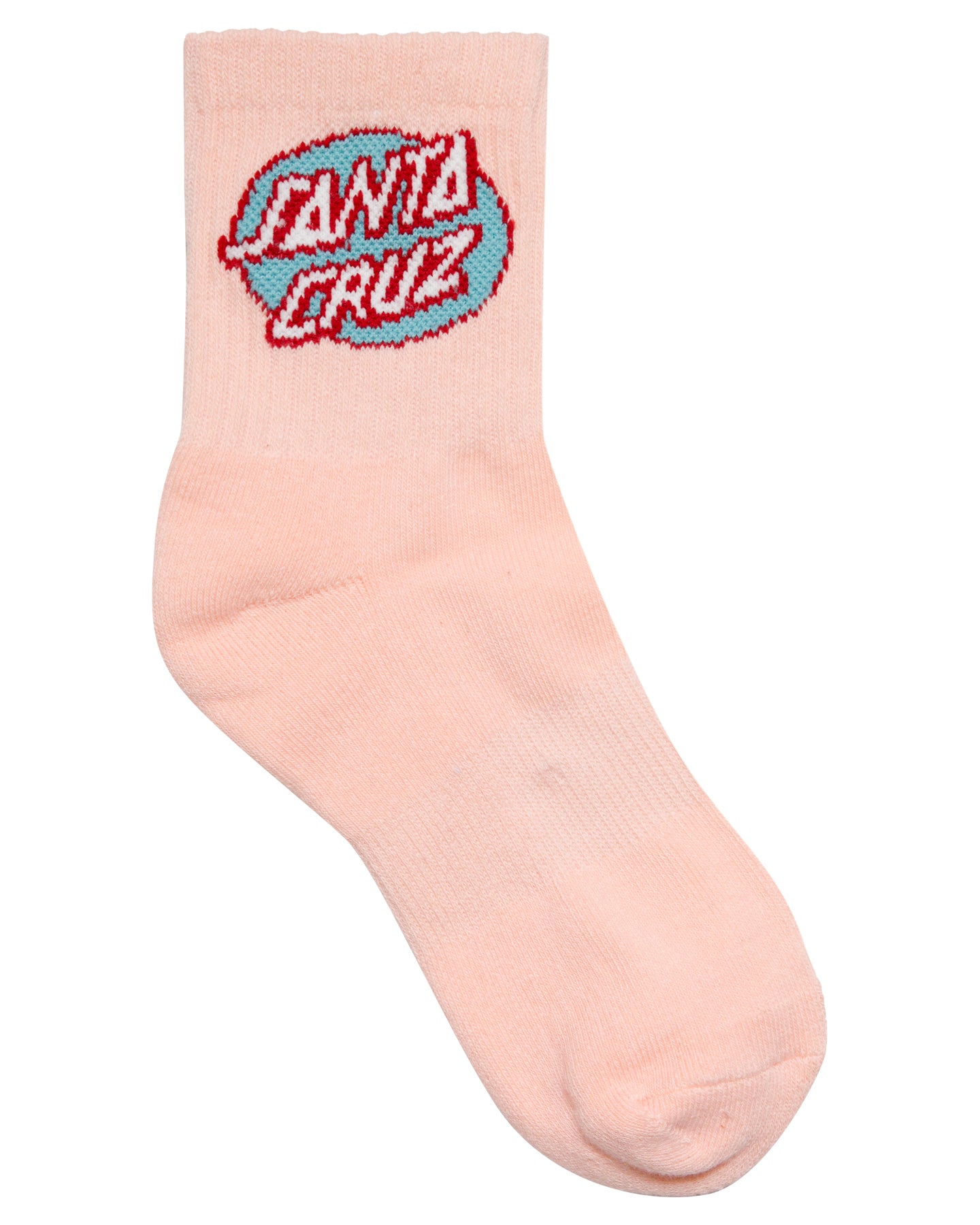 Santa Cruz Oval Dot Mid Sock 3pack Pink Coral | White | Iris