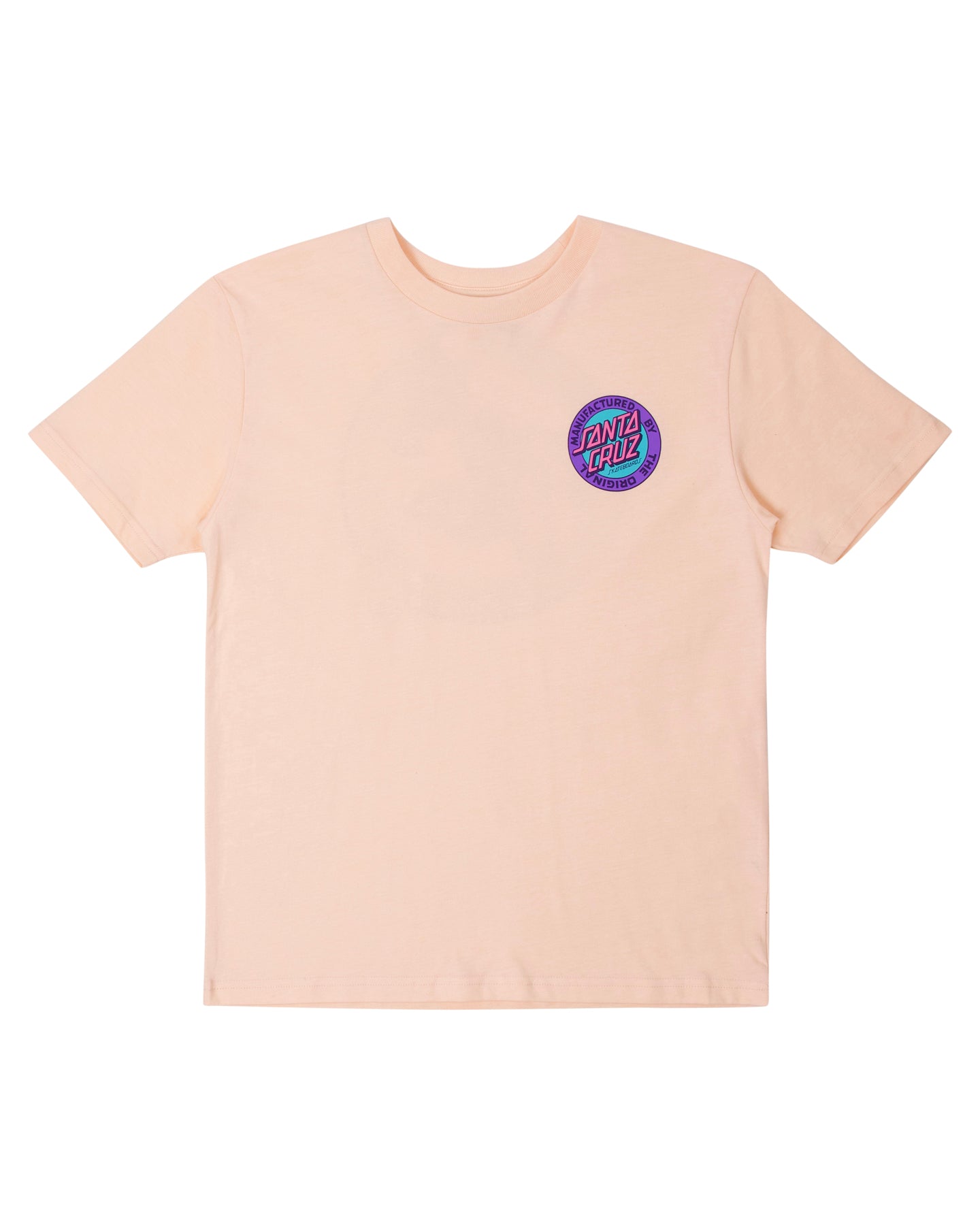 Santa Cruz MFG Retro Dot Reverse Short Sleeve Tee Pink Coral