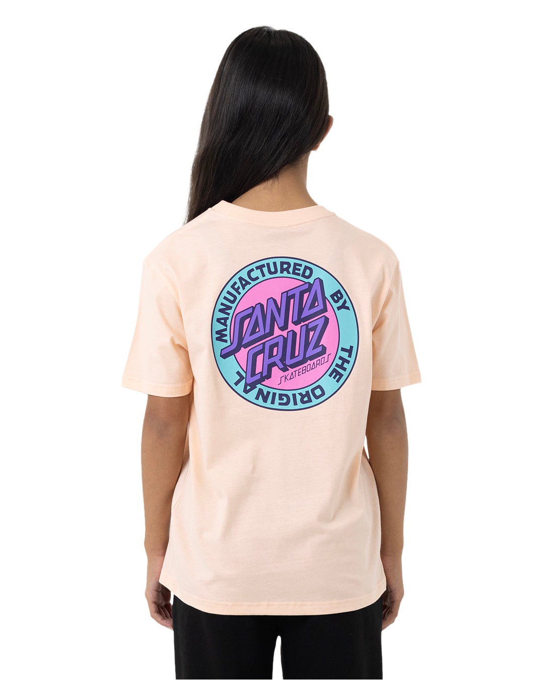 Santa Cruz MFG Retro Dot Reverse Short Sleeve Tee Pink Coral