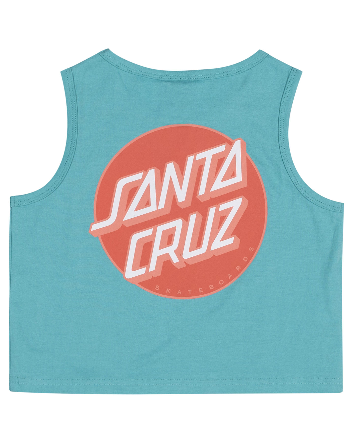 Santa Cruz Other Dot Chest Crop Tank Tee Ocean