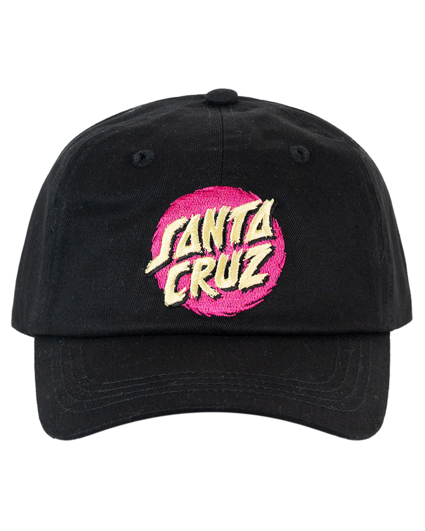 Santa Cruz Style Dot Dad Cap Black
