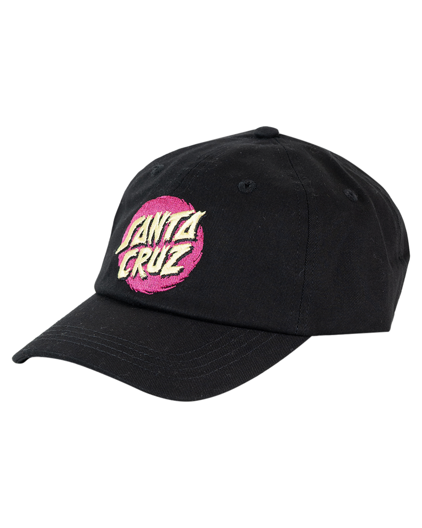 Santa Cruz Style Dot Dad Cap Black