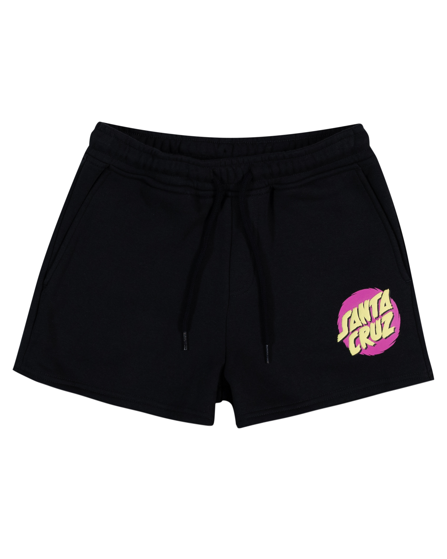 Santa Cruz Style Dot Track Shorts Off Black