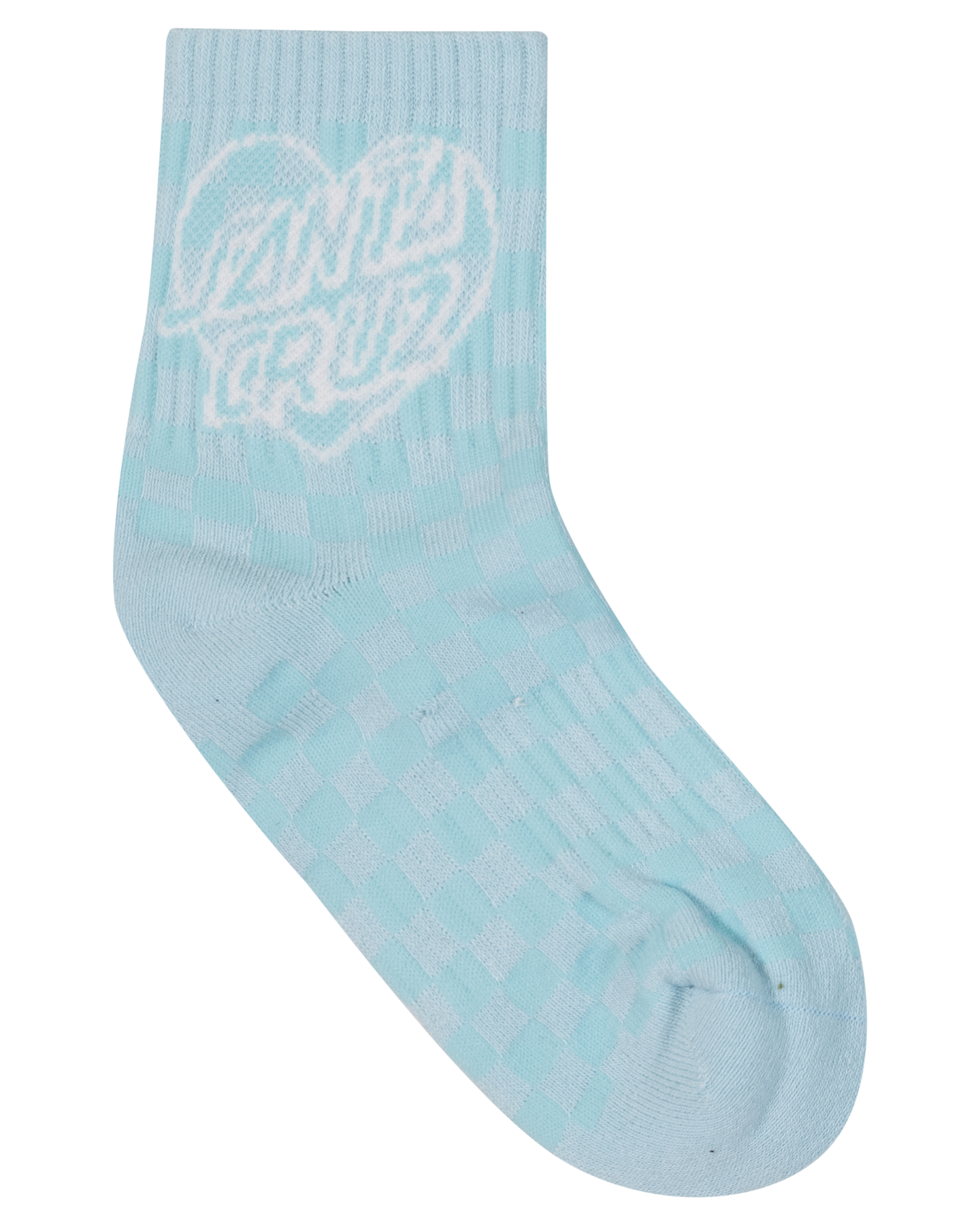 Santa Cruz Heart Dot Hollow Mid Sock 2 Pack Dark Blue Tie Dye | Aqua
