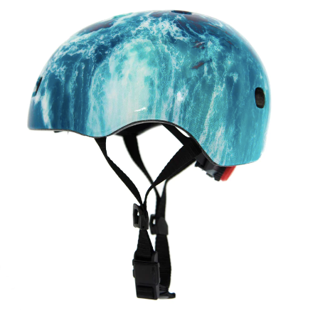 Micro Kids Helmet LED Pattern Ocean