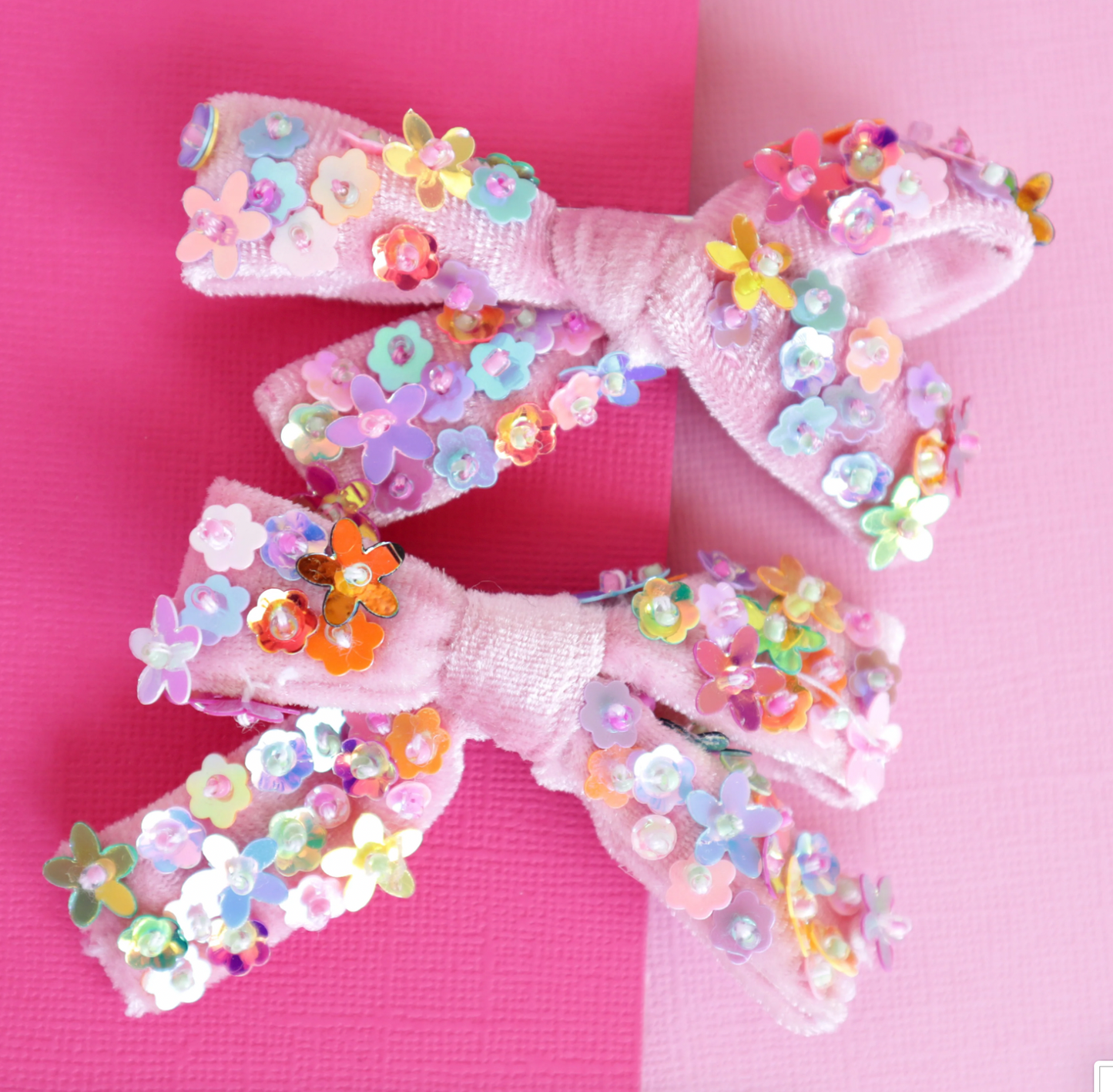Lauren Hinkley Floral Sequin Bow Clip