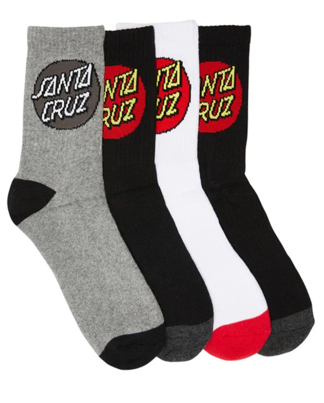 Santa Cruz Classic Dot Socks Multi 4 Pack