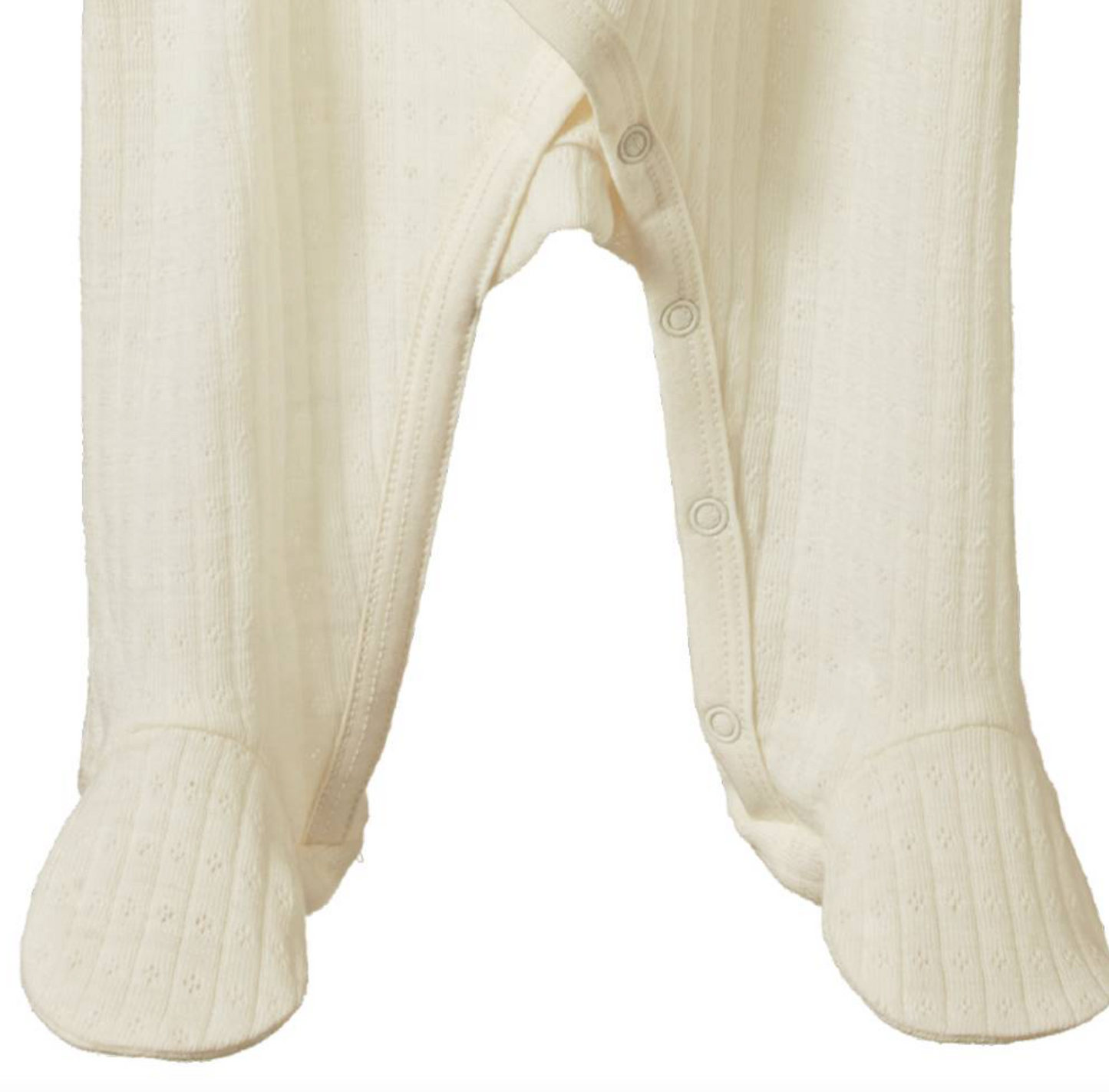 Nature Baby Merino Essential Kimono Stretch & Grow Pointelle Natural
