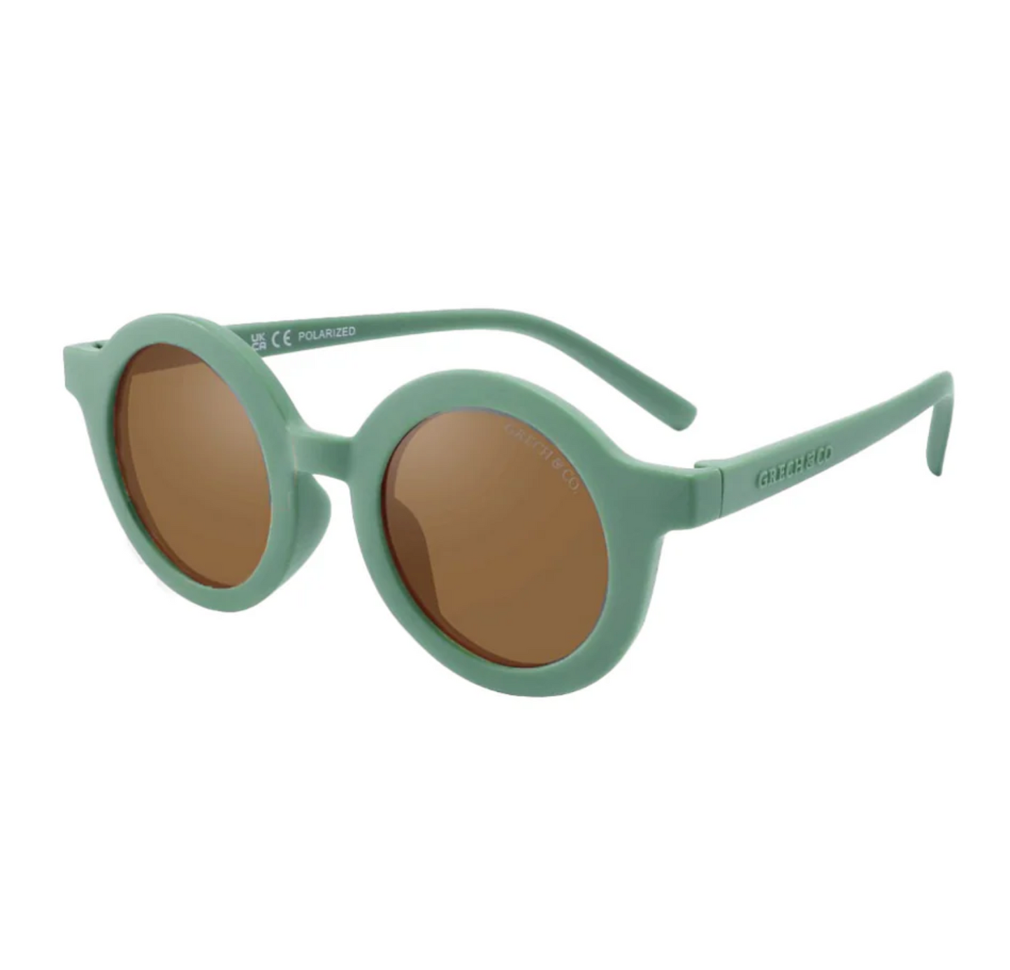 Grech & Co Round TAC Polarised Child Sunglasses Fern