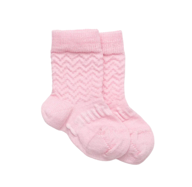 Lamington Baby Merino Crew Socks Petal