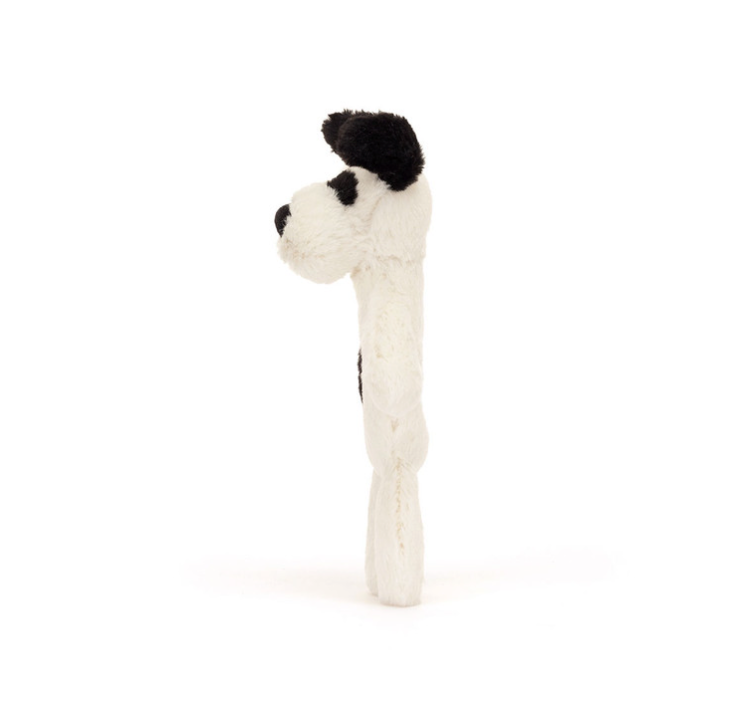 Jellycat Bashful Black & Cream Puppy Ring Rattle