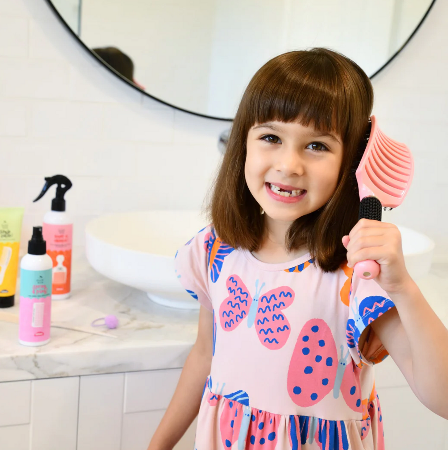 No Nasties Detangler Brush Pink