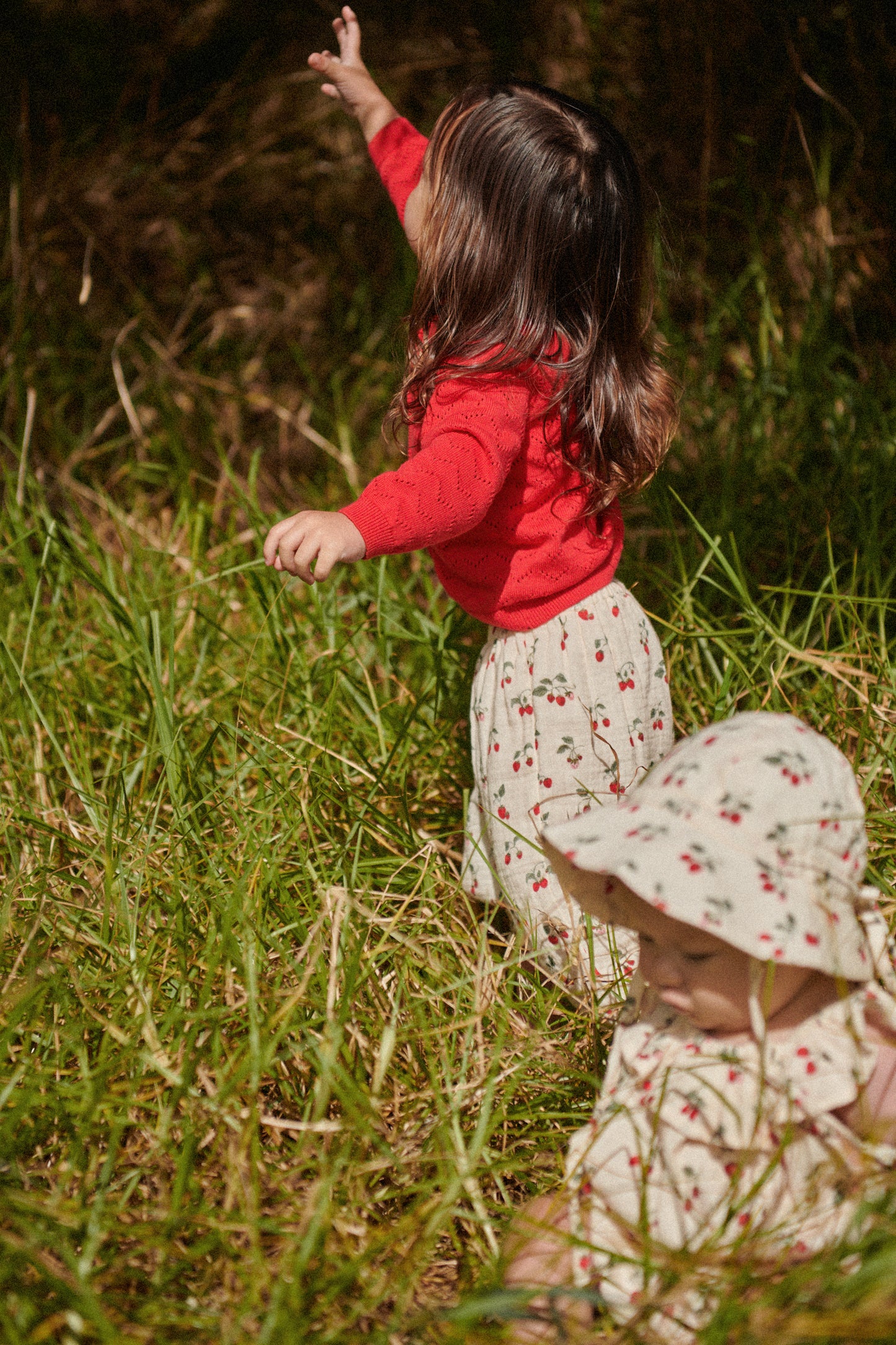Nature Baby Muslin Sunhat Strawberry Blush Print