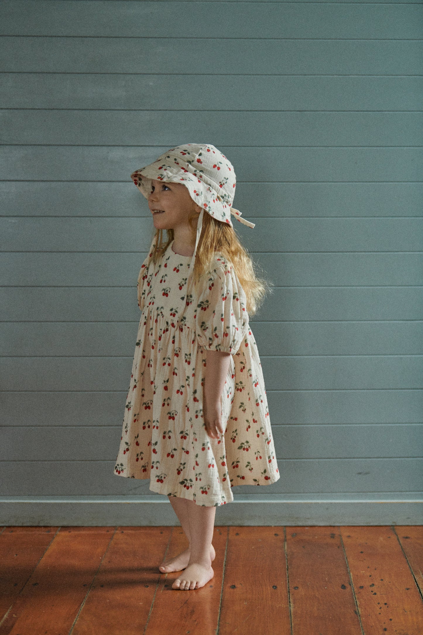 Nature Baby Albertine Dress Strawberry Blush Print