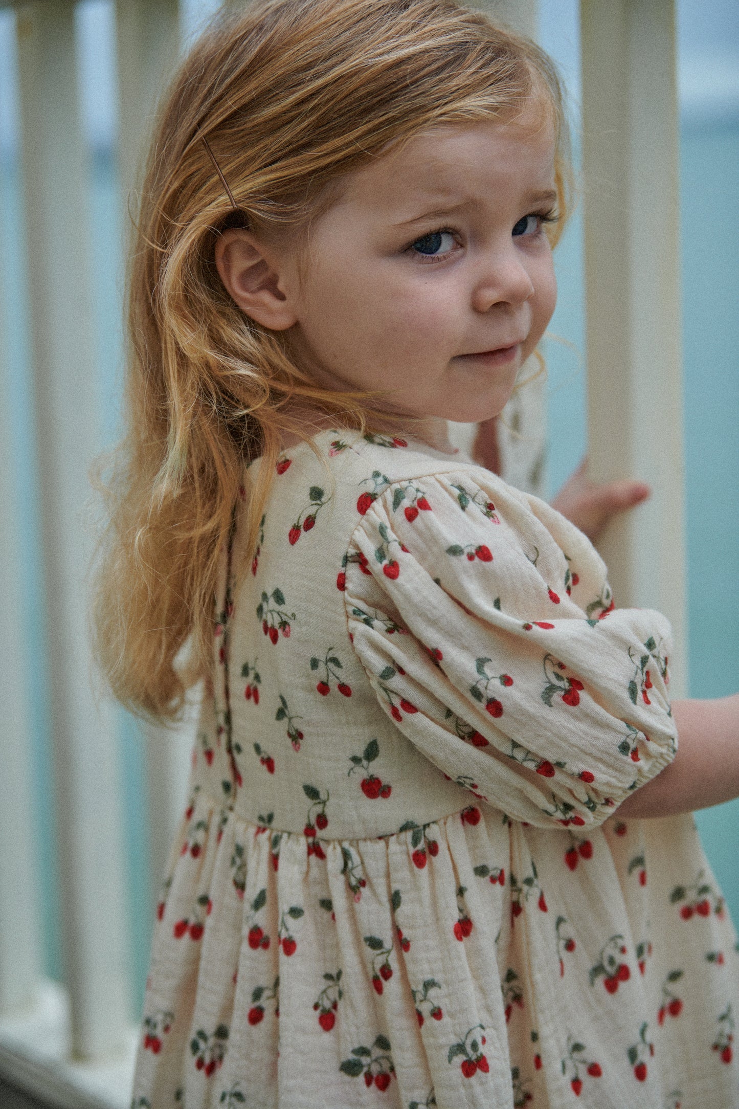 Nature Baby Albertine Dress Strawberry Blush Print