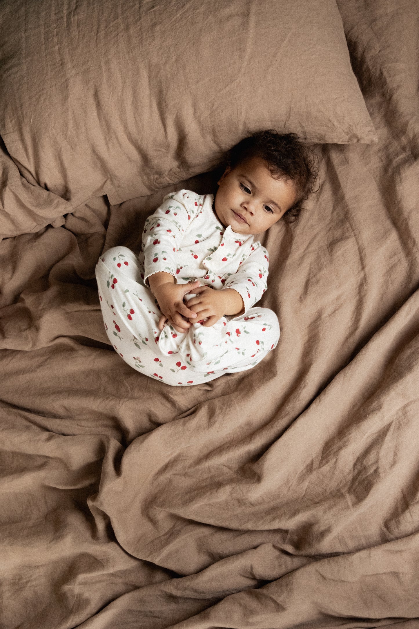 Nature Baby Lucy Suit Strawberry Blush Print