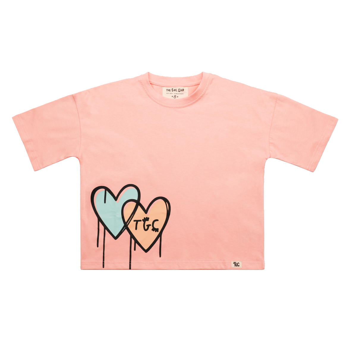 The Girl Club Drippin Hearts Tee
