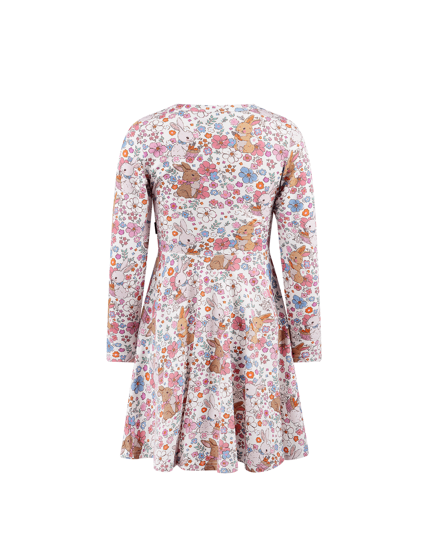 Rock Your Kid Disty Bunny Long Sleeve Waisted Dress