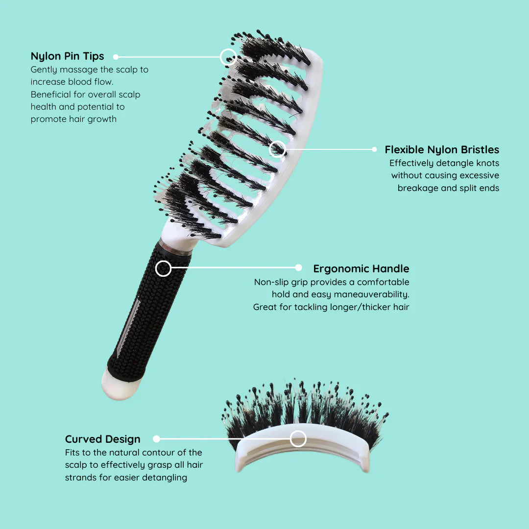 No Nasties Detangler Brush Aqua
