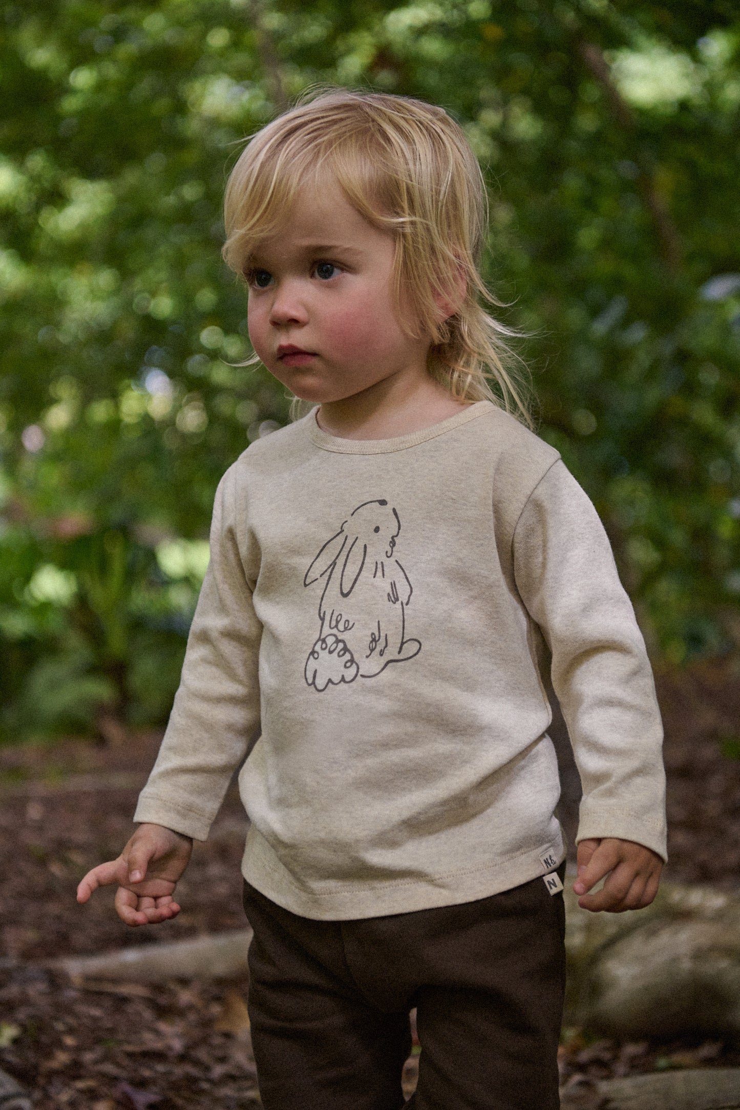 Nature Baby Long Sleeve River Tee Bramble Bunny Print