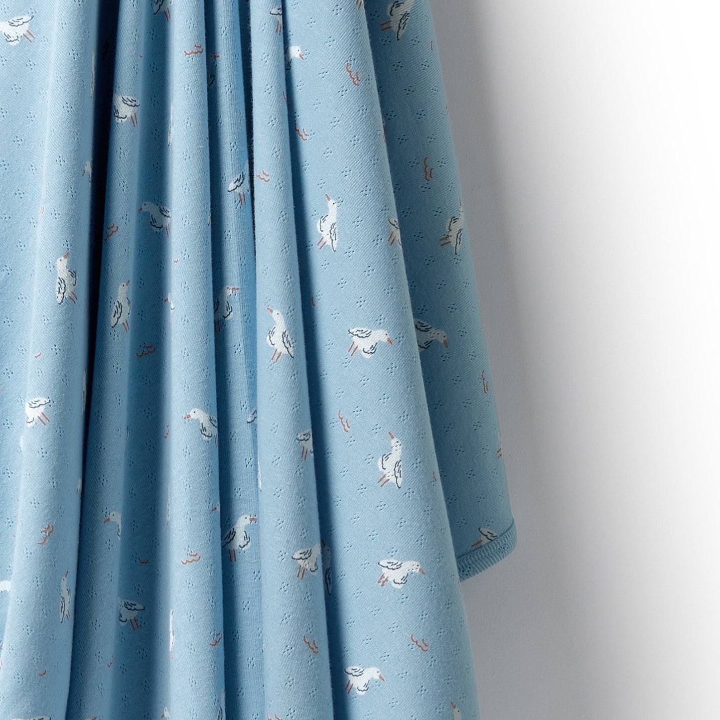 Wilson & Frenchy Organic Pointelle Bunny Rug Sunny Seagulls