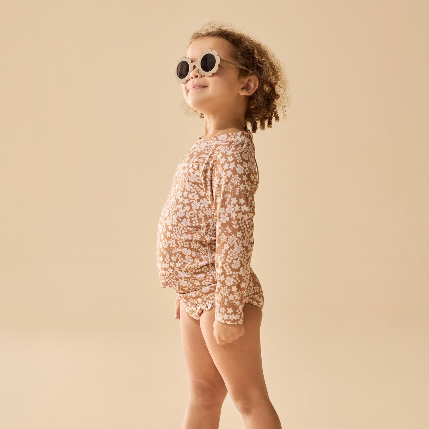 Wilson & Frenchy Girls Cutwork Rashie Swimset Hazel Floral