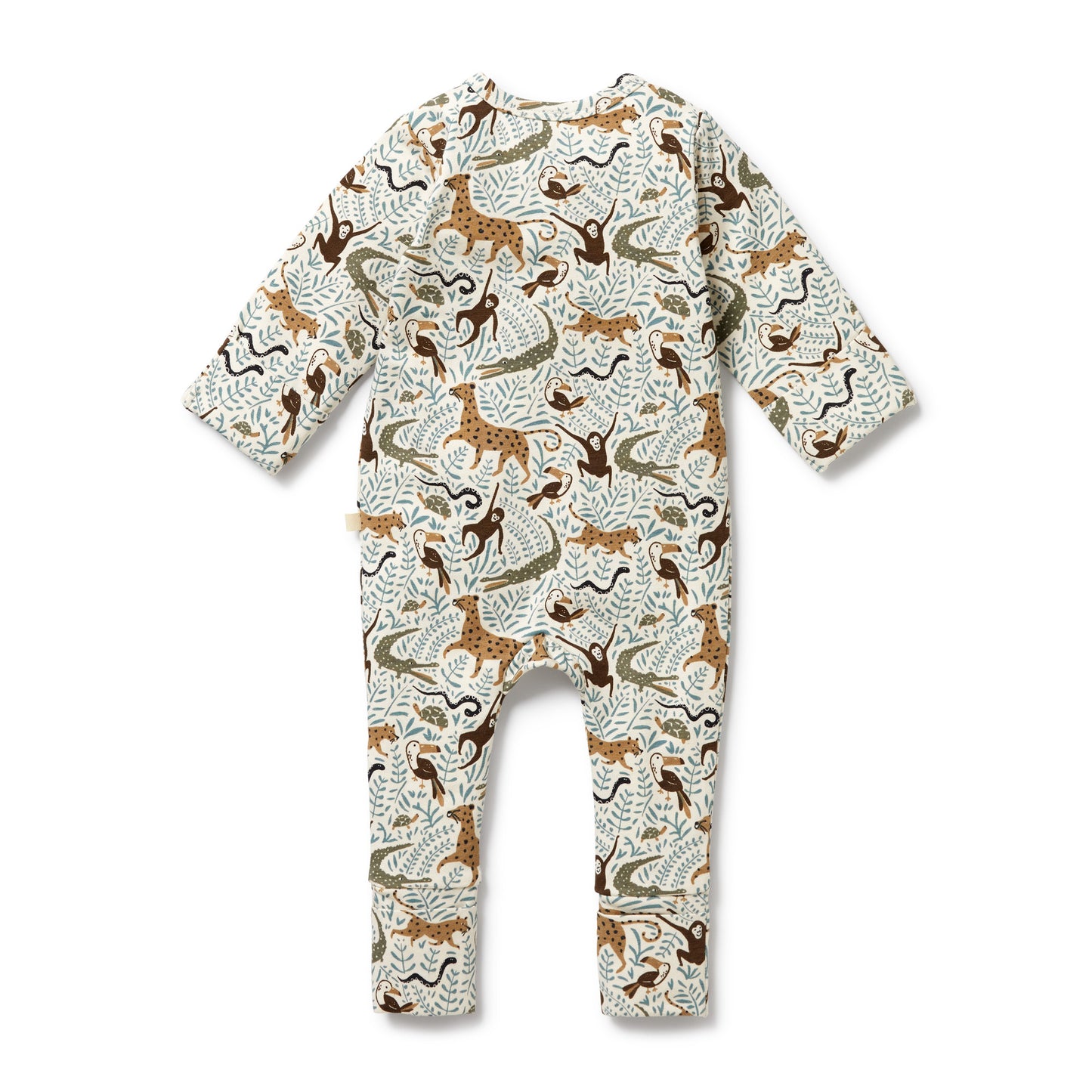 Wilson & Frenchy Organic Zipsuit with Feet Mini Jungle
