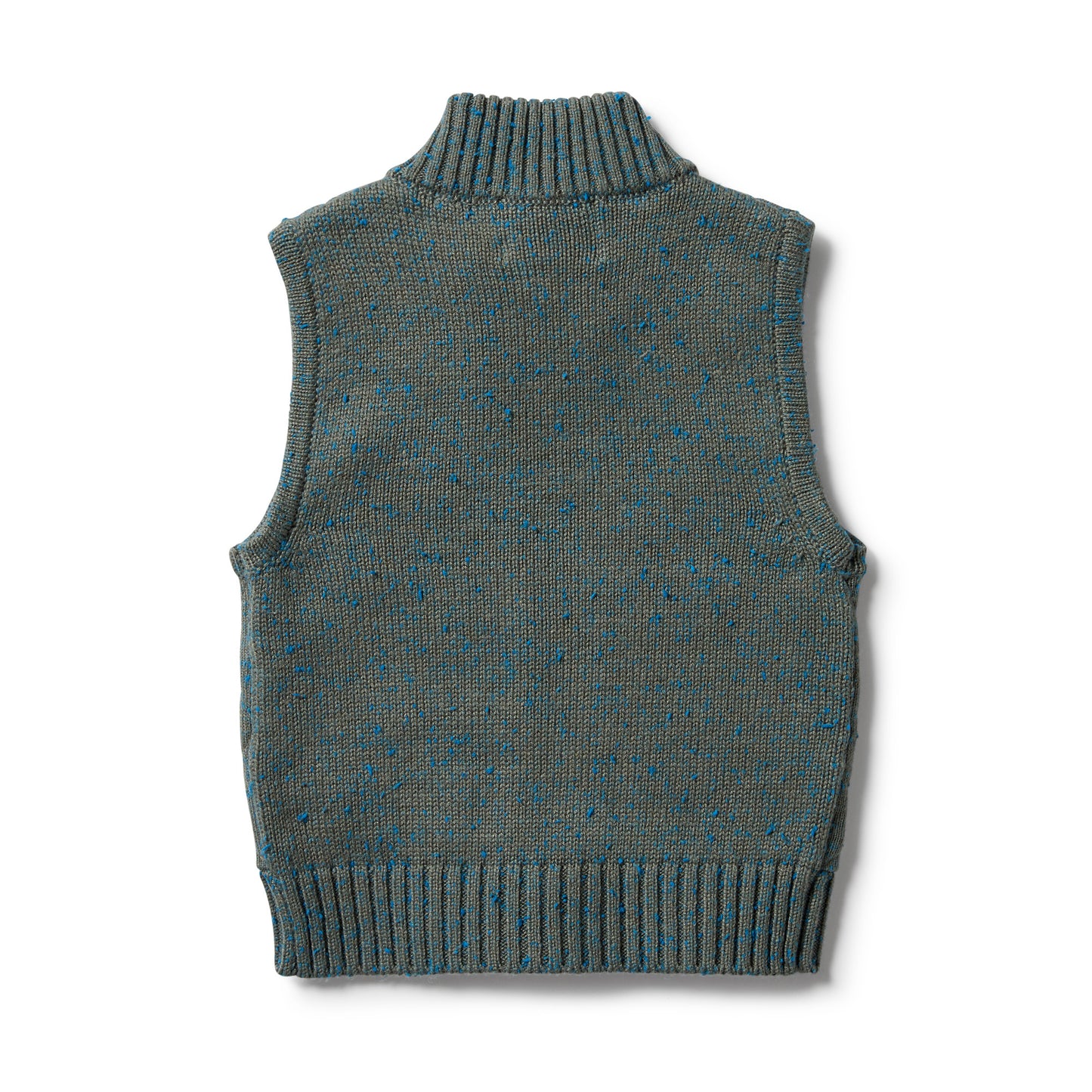 Wilson & Frenchy Knitted Quilted Vest Dusty Olive Fleck